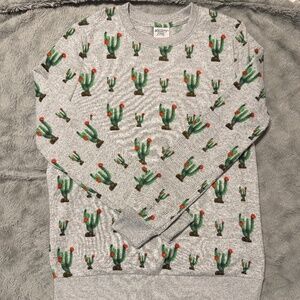 Mighty Fine • Super Soft Light Weight Sweat Shirt Cactus Print